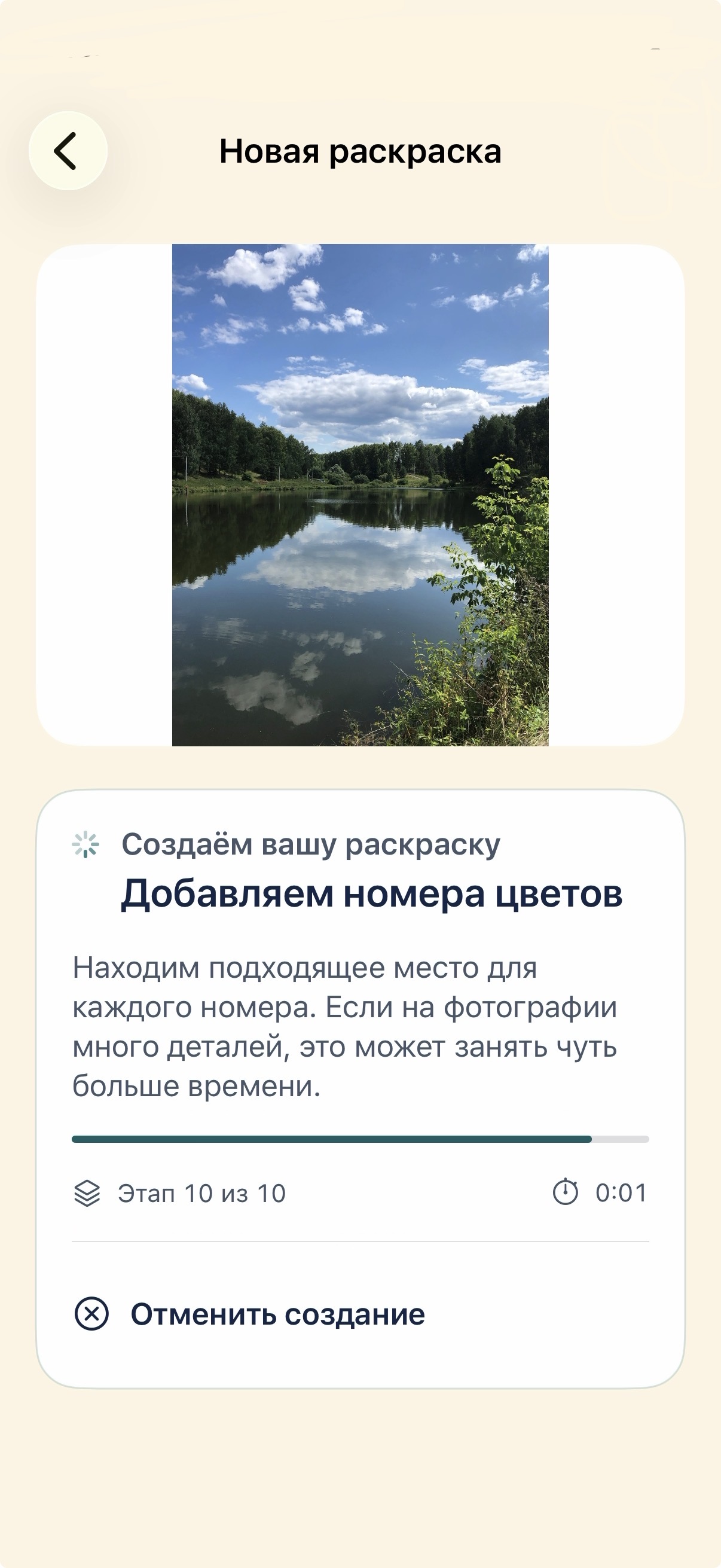 Risola на iPhone: выбор фотографии для раскраски